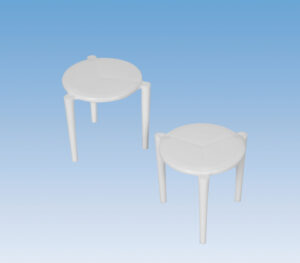 Mesa pizza plastico blanco